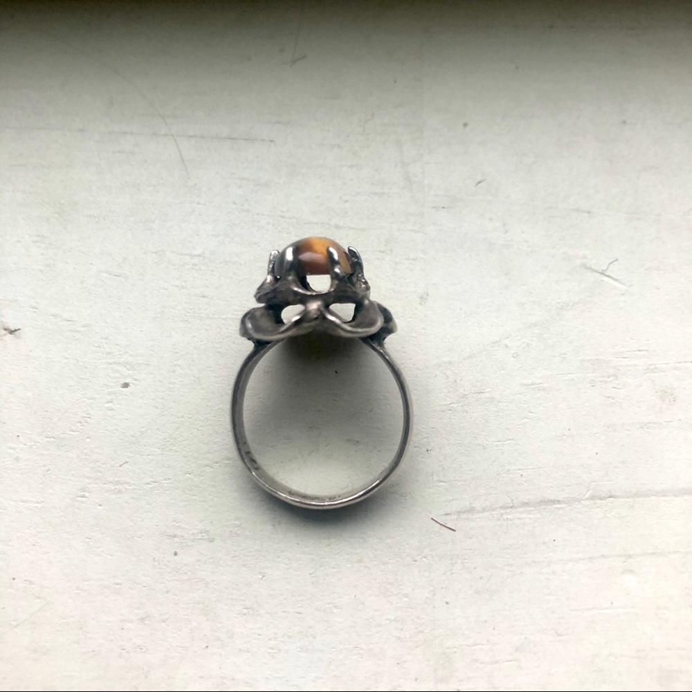 Silver Tiger Eye Ring - image 4